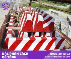 Dải phân cách bê tông tại Long An