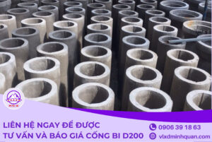 Tư vấn và báo giá cống bi D200