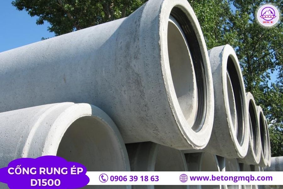Cống bê tông rung ép D1500 dài 2.5m tại Bình Dương | Bê Tông MQB 3 bao-gia-cong-rung-ep-d1500