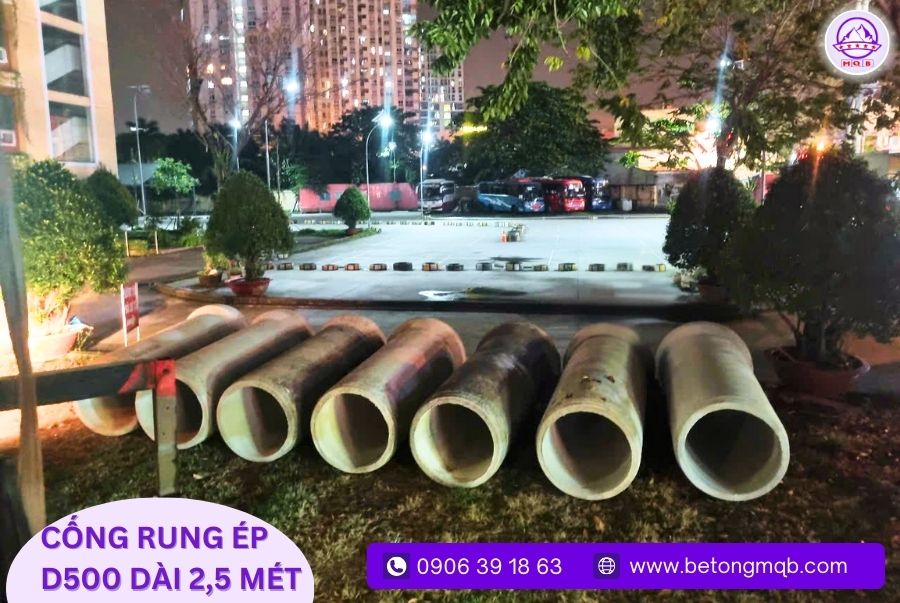 Cống bê tông rung ép D500 dài 2.5m tại Bình Dương | Bê Tông MQB 4 bao-gia-cong-rung-ep-d500-dai-2.5m