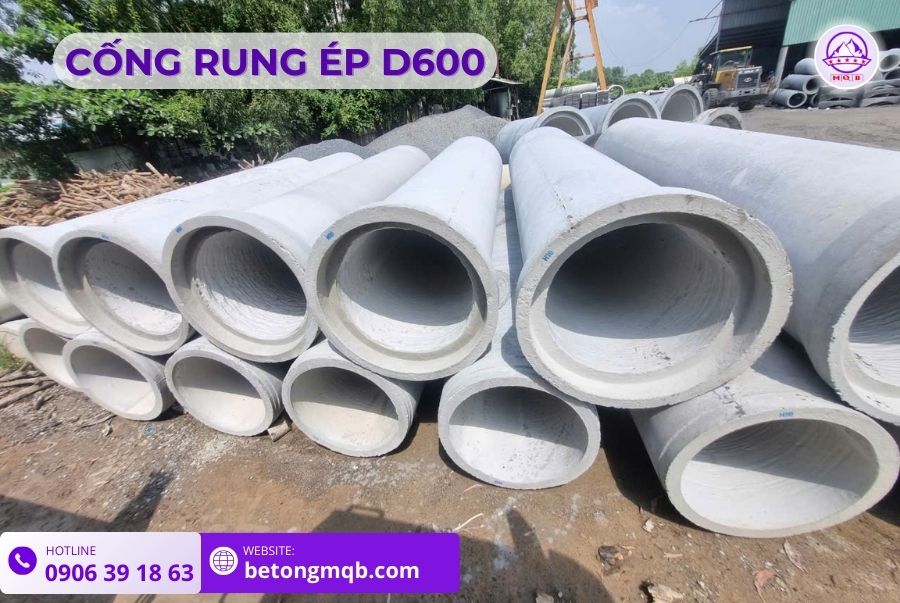 Cống bê tông rung ép D600 dài 2.5m tại Bình Dương | Bê Tông MQB 4 bao-gia-cong-rung-ep-d600
