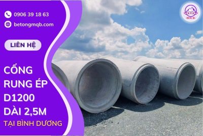 Cống bê tông rung ép d1200 dài 2.5m tại Bình Dương