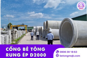 Cống Bê Tông Rung Ép D2000 dài 2,5m Tại Long An | Bê tông MQB 1 Cống Bê Tông Rung Ép D2000 Dài 2,5m