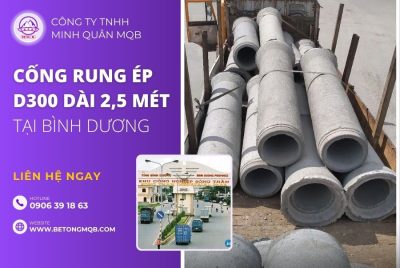 Cống bê tông rung ép D300 dài 2.5m tại Bình Dương