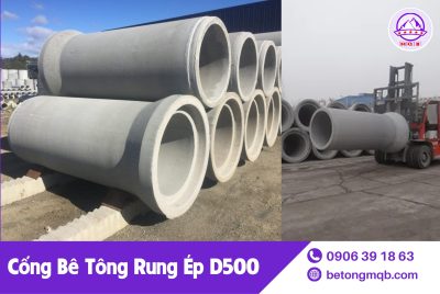 Cống Bê Tông Rung Ép D500 dài 2,5m Tại Long An | Bê tông MQB