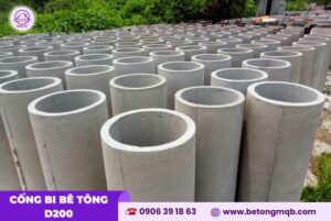Cống bi bê tông D200 tại Bình Dương | Bê Tông MQB 1 cống bi bê tông d200 là gì