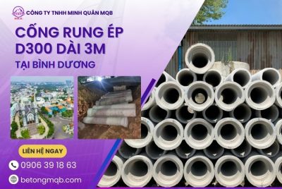 cống rung ép d300 dài 3m tại Bình Dương