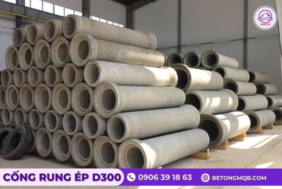 Cống bê tông rung ép D300 dài 2.5m tại Bình Dương | Bê Tông MQB 3 cong-rung-ep-d300-tai-mqb