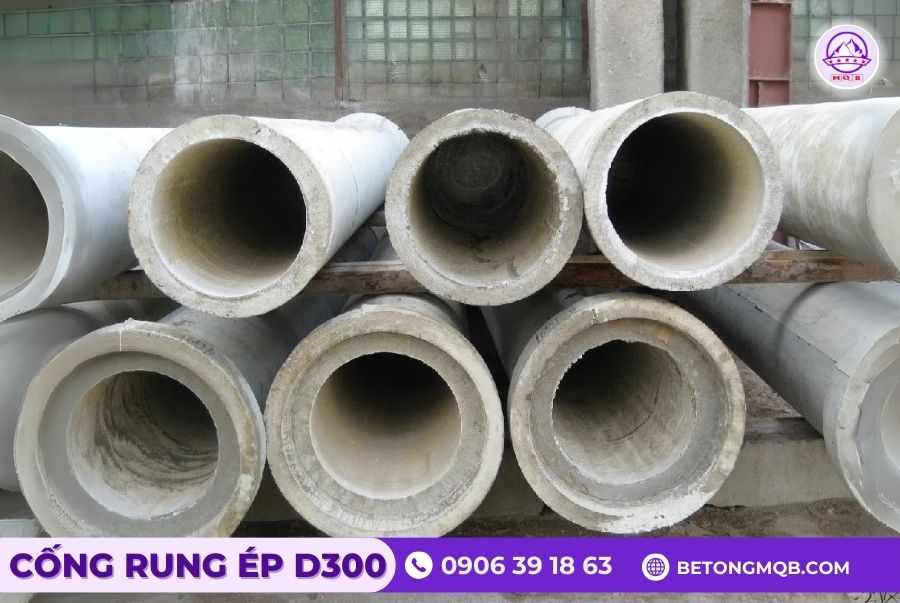 Cống bê tông rung ép D300 dài 2.5m tại Bình Dương | Bê Tông MQB 2 dac-diem-cong-rung-ep-d300