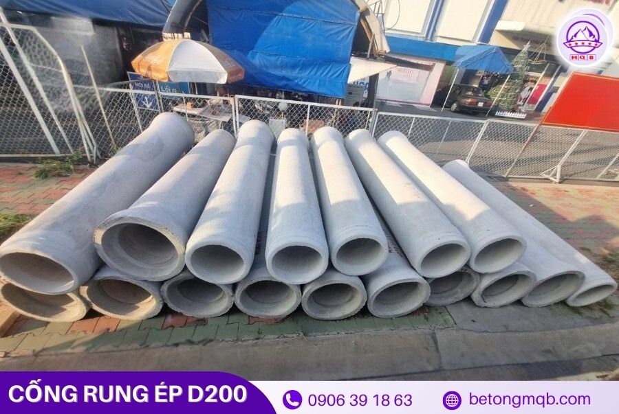 Cống bê tông rung ép D200 dài 3m tại Bình Dương