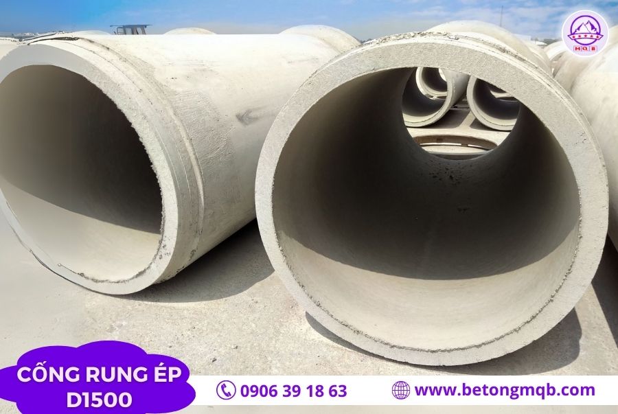 Cống bê tông rung ép D1500 dài 2.5m tại Bình Dương | Bê Tông MQB 1 ong-cong-thoat-nuoc-d1500