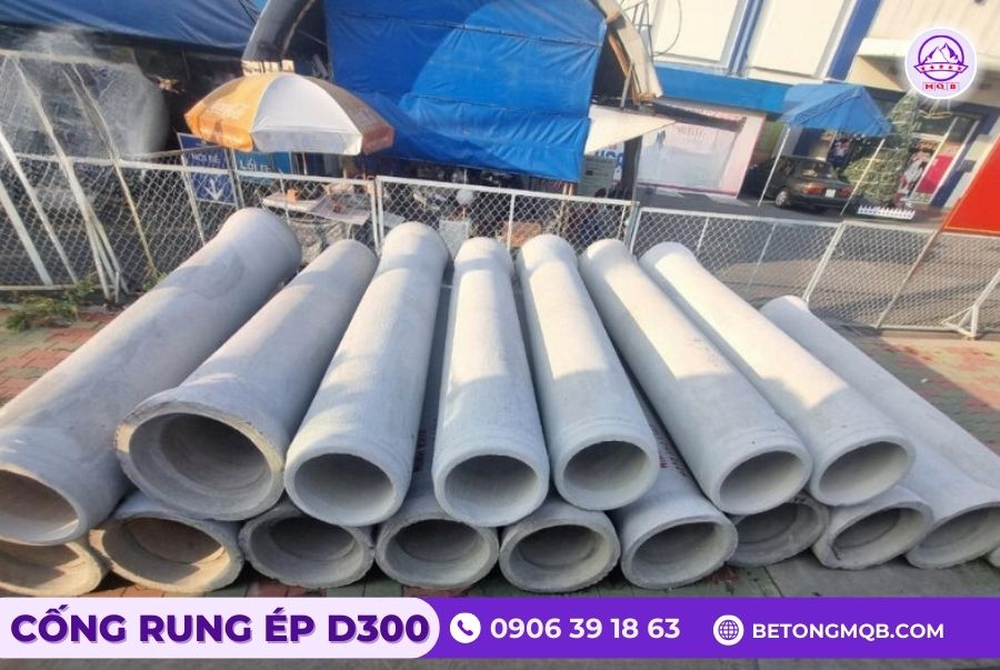 Cống bê tông rung ép D300 dài 2.5m tại Bình Dương | Bê Tông MQB 4 quy-trinh-san-xuat-cong-rung-ep-d300