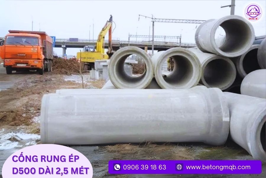 Cống bê tông rung ép D500 dài 2.5m tại Bình Dương | Bê Tông MQB 2 thong-so-ky-thuat-cong-rung-ep-d500