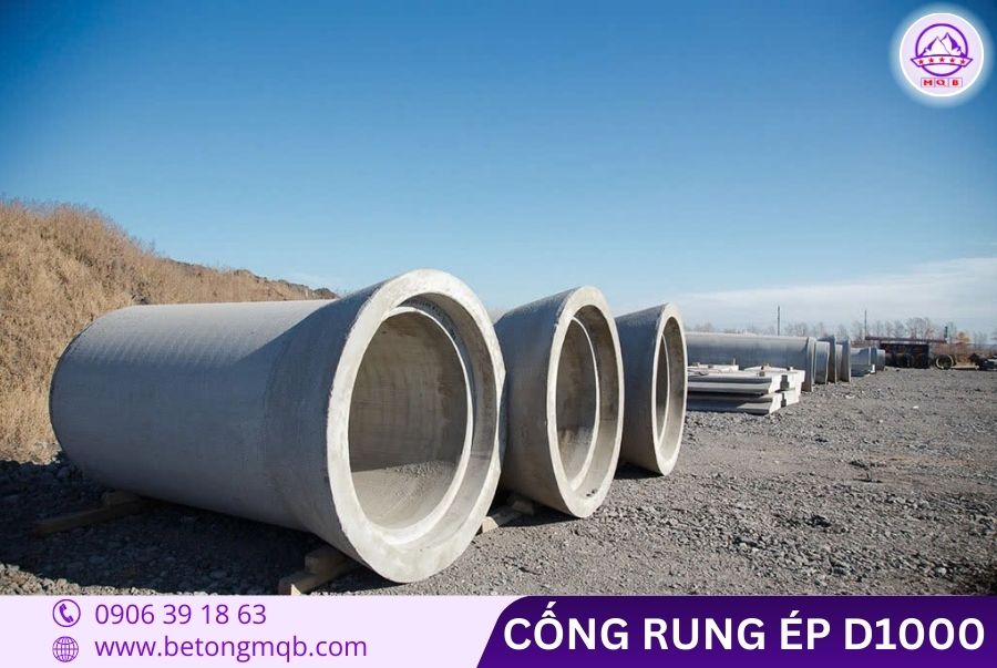 Cống bê tông rung ép D1000 dài 2.5m tại Bình Dương | Bê tông MQB 4 ung-dung-cong-rung-ep-d1000