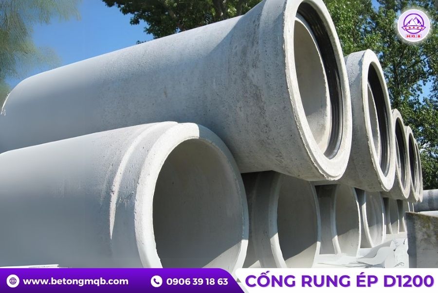 Cống bê tông rung ép D1200 dài 3m tại Bình Dương | Bê tông MQB 3 ong-cong-thoat-nuoc-d1200