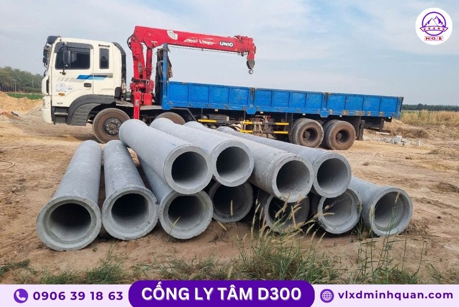 Cống bê tông ly tâm D300 dài 4m tại Bình Dương | Bê tông MQB 5 bao-gia-cong-ly-tam-d300-dai-4m