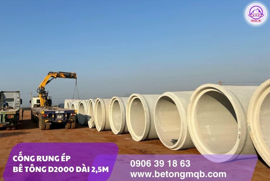 Cống rung ép bê tông D2000 dài 2,5m tại Tp. Hồ Chí Minh | Bê tông MQB 5 bao-gia-cong-rung-ep-d2000-tai-tp-hcm