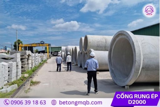 Cống bê tông rung ép D2000 dài 2.5m tại Bình Dương | Bê tông MQB 2 cong-be-tong-d2000