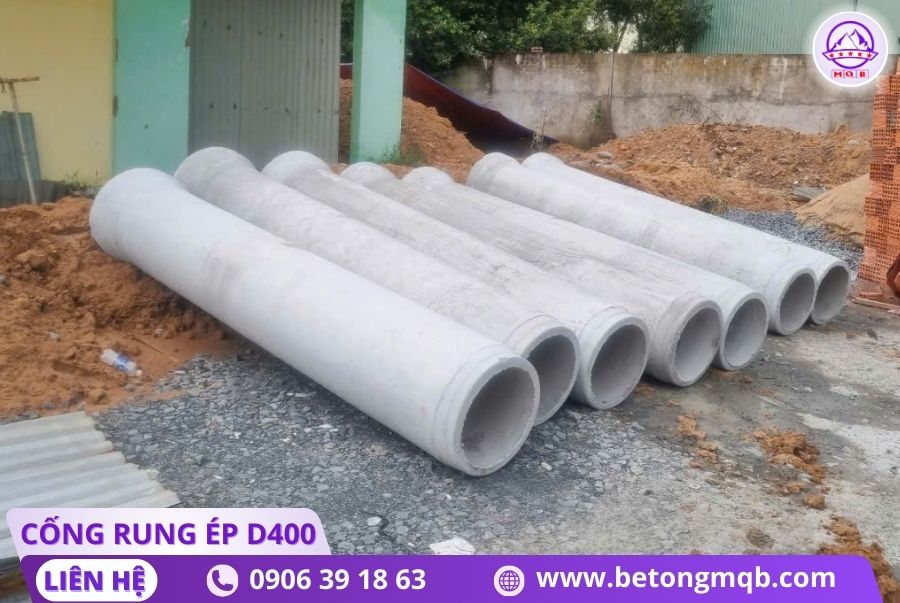 Cống bê tông rung ép D400 dài 3m tại Bình Dương | Bê tông MQB 2 cong-be-tong-d400-thoat-nuoc