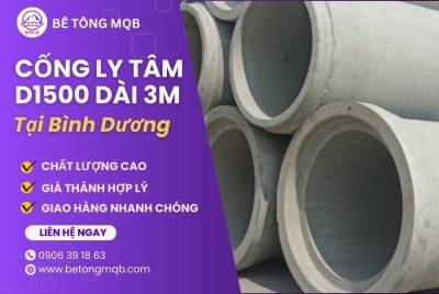 cống bê tông ly tâm d1500 dài 3m tại bình dương