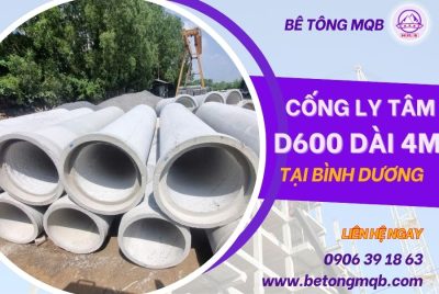 cống bê tông ly tâm d600 dài 4m tại bình dương