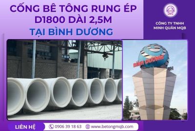 cống bê tông rung ép d1800 dài 2.5m tại Bình Dương