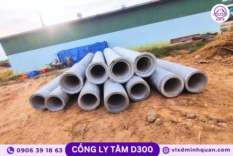 Cống bê tông ly tâm D300 dài 4m tại Bình Dương | Bê tông MQB 4 cong-ly-tam-cho-cong-trinh-ha-tang