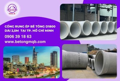 cống rung ép bê tông d1800 dài 2.5m tại tp.hcm