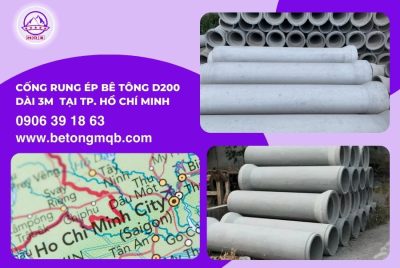 cống bê tông rung ép D200 dài 3m tại tp.hcm