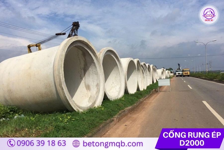 Cống bê tông rung ép D2000 dài 2.5m tại Bình Dương | Bê tông MQB 4 cong-thoat-nuoc-rung-ep-d2000-dai-2.5m