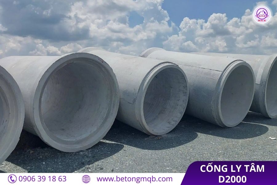 Cống bê tông ly tâm D2000 dài 3m tại Bình Dương | Bê tông MQB 1 cong-ly-tam-d2000-dai-3m-thoat-nuoc-tai-binh-duong