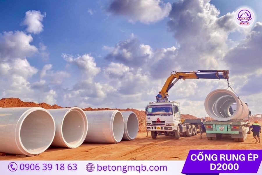 Cống bê tông rung ép D2000 dài 2.5m tại Bình Dương | Bê tông MQB 5 don-vi-cung-cap-cong-rung-ep-d2000-dai-2.5m