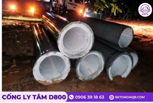Cống bê tông ly tâm D800 dài 4m tại Bình Dương | Bê tông MQB 3 giao-hang-cong-ly-tam-d800