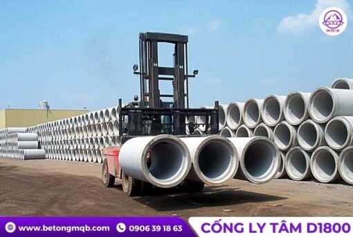 Cống bê tông ly tâm D1800 dài 3m tại Bình Dương | Bê tông MQB 3 lap-dat-cong-ly-tam-d1800-tai-binh-duong