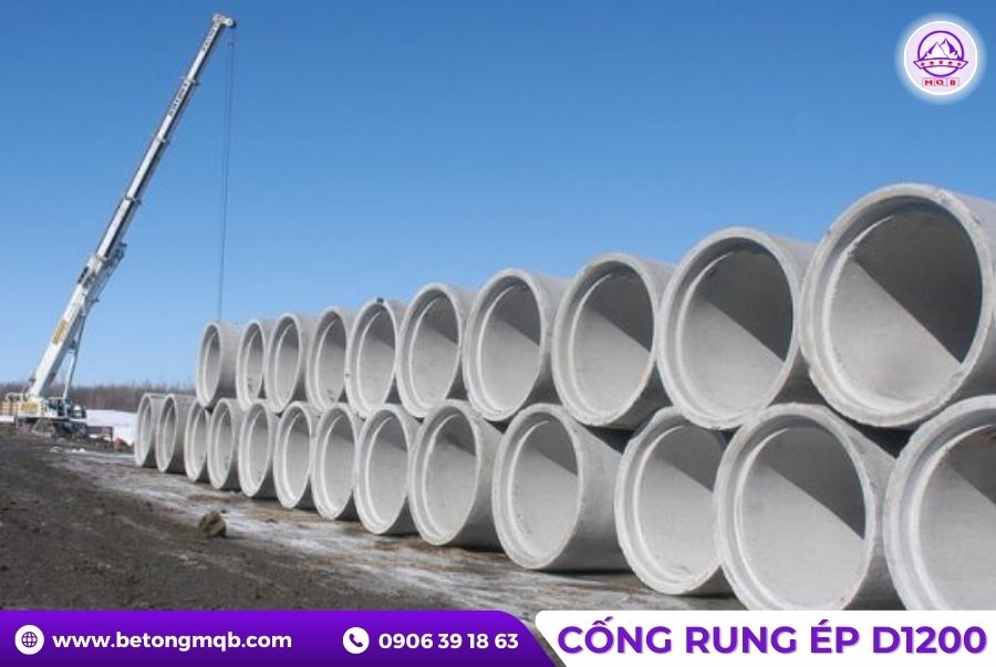 Cống bê tông rung ép D1200 dài 3m tại Bình Dương | Bê tông MQB 1 lap-dat-cong-rung-ep-tai-binh-duong