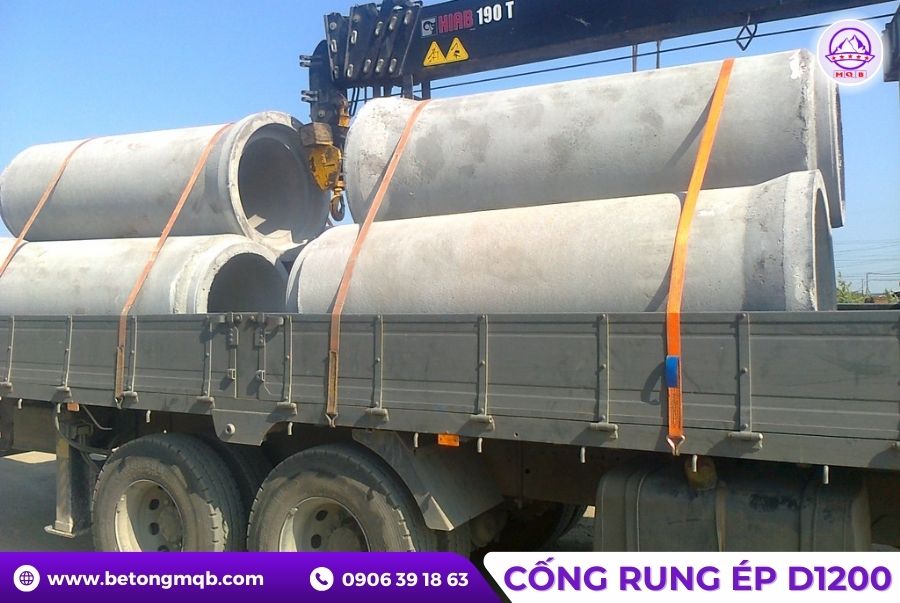 Cống bê tông rung ép D1200 dài 3m tại Bình Dương | Bê tông MQB 4 mua-cong-rung-ep-d1200-tai-mqb