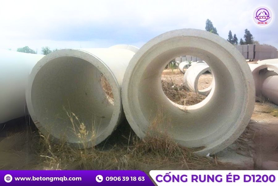 Cống bê tông rung ép D1200 dài 3m tại Bình Dương | Bê tông MQB 2 ong-cong-thoat-nuoc-d1200