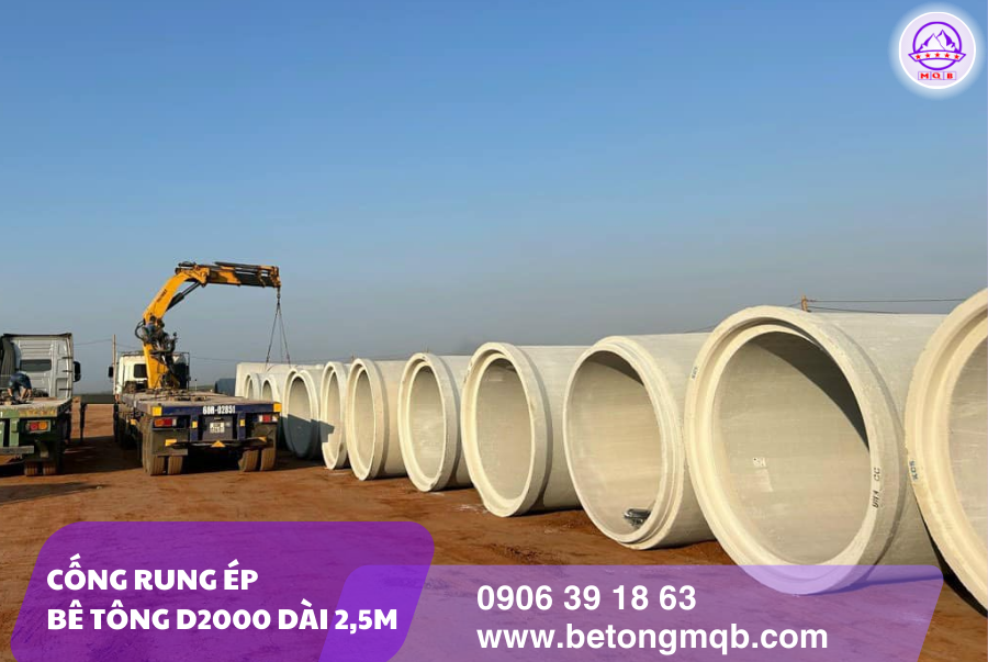 Cống Rung Ép Bê Tông D2000 Dài 2,5m Tại Tp. Hồ Chí Minh 3 cung cấp cống rung ép bê tông d2000