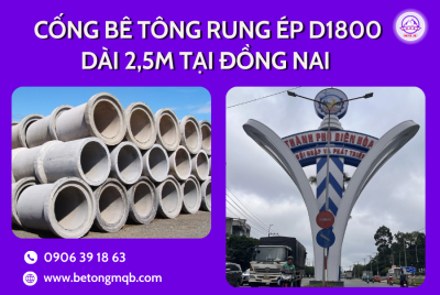 Cống bê tông rung ép d1800