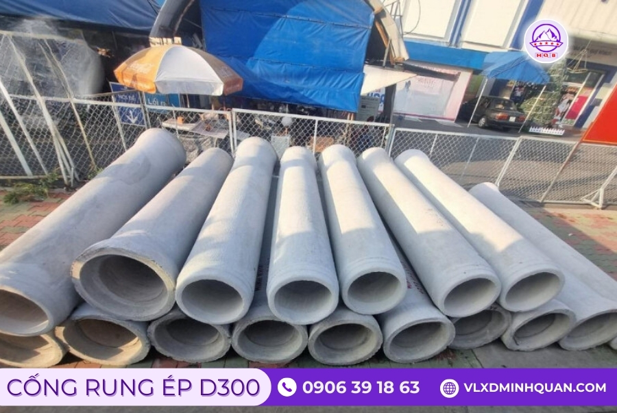 Cống Bê Tông Rung Ép D300 Dài 2,5M Tại Bình Phước | Bê Tông MQB 5 Cống Bê Tông Rung Ép D300