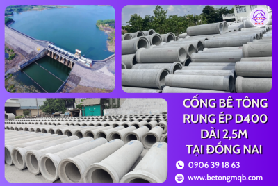 Cống bê tông rung ép D400 tại Đồng Nai