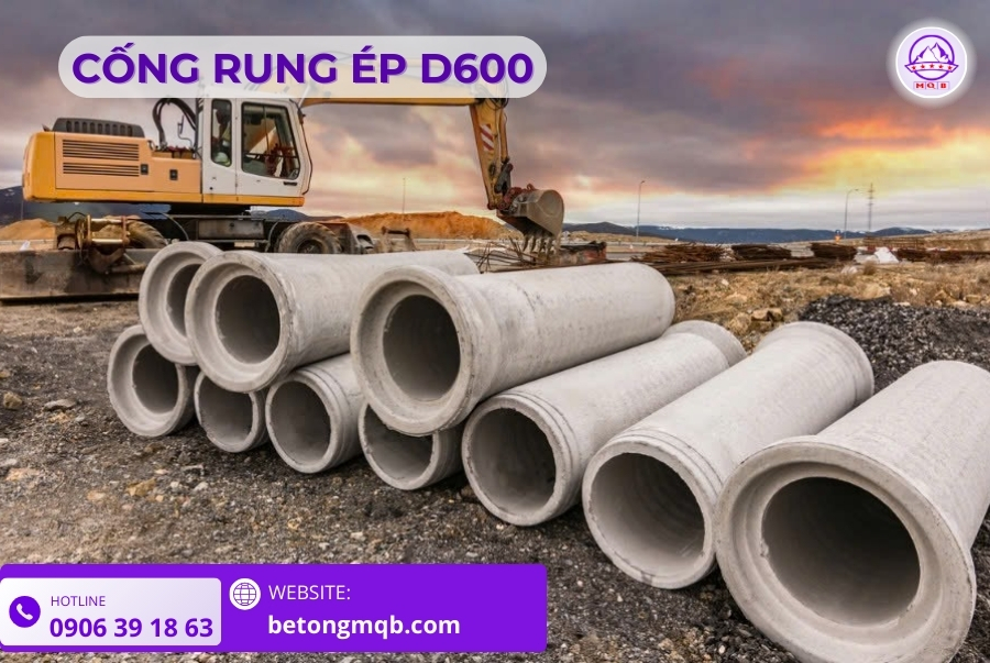 Cống Bê Tông Rung Ép D600 Dài 2,5M Tại Bình Phước | Bê Tông MQB 3 Cống Bê Tông Rung Ép D600 Dài 2,5M