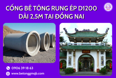 Cống rung ép bê tông D1200