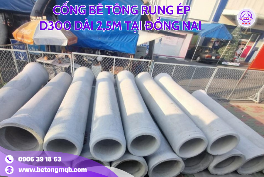 Cống Rung Ép Bê Tông D300 Dài 2,5M Tại Đồng Nai | Bê Tông MQB 2 cong rung ep d300