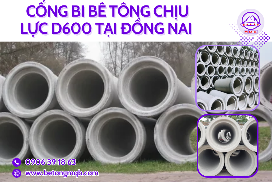 Cống Bê Tông Rung Ép D600 Dài 2,5M Tại Đồng Nai | Bê Tông MQB 4 cong thoat nuoc d600