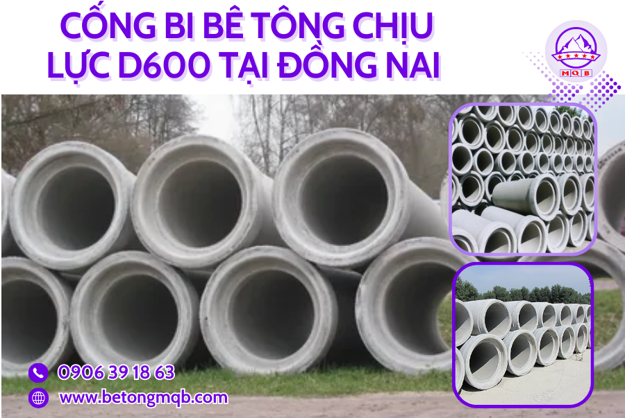Cống Bê Tông Rung Ép D600 Dài 2,5M Tại Đồng Nai | Bê Tông MQB 2 congg rung ep d600