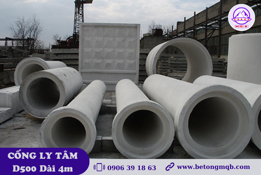 Cống Bê Tông Ly Tâm D500 Dài 4m Tại Tp. Hồ Chí Minh 3 cống ly tâm tại long an
