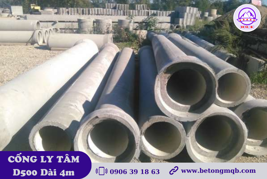Cống Bê Tông Ly Tâm D500 Dài 4m Tại Tp. Hồ Chí Minh 2 cống ly tâm giá rẻ tphcm