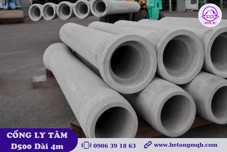 Cống Bê Tông Ly Tâm D500 Dài 4m Tại Tp. Hồ Chí Minh 1 cống bê tông ly tâm đúc sẵn