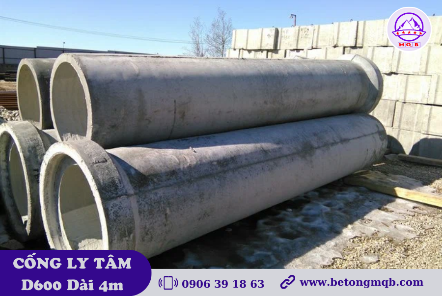 Cống Bê Tông Ly Tâm D600 Dài 4m Tại Tp. Hồ Chí Minh 2 đặc điểm của cống ly tâm d600